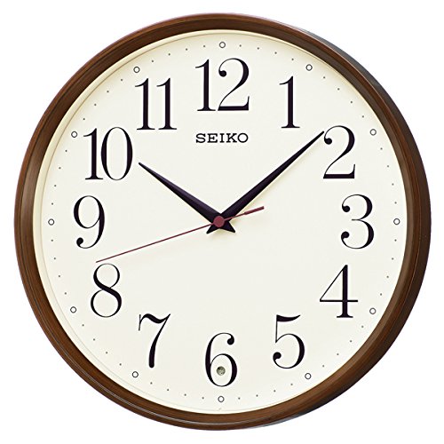 【送料無料】SEIKO CLOCK (セイコークロック) 掛け時計 電波 アナログ 濃茶木目模様 KX222B ■送料無料※北海道 九州 沖縄 離島は別途送料（1080円〜2160円）和室 ブラウン 音がしない おしゃれ ホテル 洋室 kx222a 修理 保証 ウッド テラス ナチュラル 木目