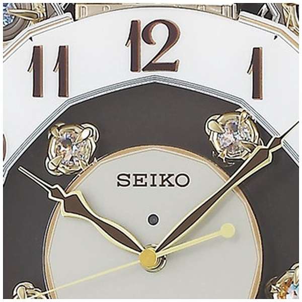 【送料無料】SEIKO CLOCK (セイコークロック) 掛け時計 電波 アナログ からくり 40曲メロディ 回転飾り 薄金色パール RE578B ※北海道・九州・沖縄・離島は別途送料(1080円〜2160円)人気 ゴージャス 豪華 ゴールド 記念品 法人 オフィス 取引先 お祝い 開業祝い [2]