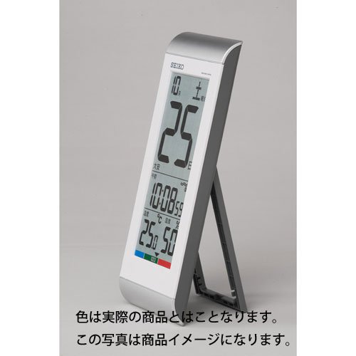 【送料無料】SEIKO CLOCK (セイコークロック) 掛置兼用時計 日めくりカレンダー・電波 デジタル 温度・湿度表示 茶メタリック SQ431B ※北海道・九州・沖縄・離島は別途送料(1080円〜2160円)sq431s 除菌 防水 清潔 見やすい 敬老 法人割引 記念品 集会 ビンゴ [2]