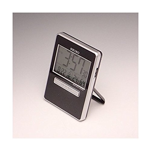 【送料無料】SEIKO CLOCK (セイコークロック) 目覚まし時計 トラベラ 電波 デジタル カレンダー・温度・湿度表示 黒メタリック SQ699K ■送料無料※北海道・九州・沖縄・離島は別途送料(1080円〜2160円) [2]