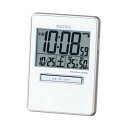 【送料無料】SEIKO CLOCK (セイコークロック) 目覚まし時計 トラベラ 電波 デジタル カレンダー・温度・湿度表示 白パール SQ699W ■送料無料...