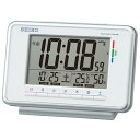 【送料無料】SEIKO CLOCK (セイコークロック) 目覚まし時計 電波 デジタル ウィークリーアラーム カレンダー 快適度 温度 湿度表示 白 SQ775W ※北海道 九州 沖縄 離島は別途送料（1080円〜2160円） sq767w ブルー 花粉症 名札 保育園 制服 牛 神戸 ゆかり 人気