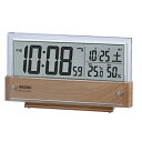 【送料無料】SEIKO CLOCK (セイコークロック) 置き時計 電波 デジタル カレンダー・温度・湿度表示 薄茶木目模様 SQ782B ■送料無料※北海道・...