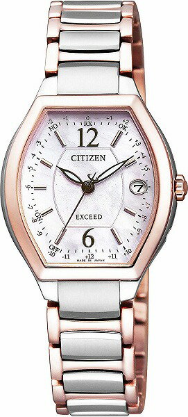 【送料無料】[シチズン]CITIZEN 腕時計 EXCEED エクシード エコ・ドライブ電波時計 ティタニアライン ハッピーフライトシリーズ ES9342-50W レディース ■送料無料※北海道・九州・沖縄・離島は別途送料（1080円〜2160円）プロポーズ 成人式 卒業式 ギフト お歳暮 名入れ