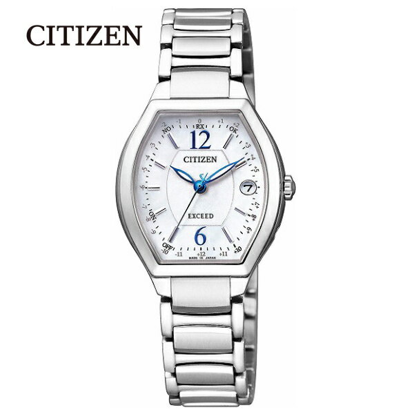 【送料無料】[シチズン]CITIZEN 腕時計 EXCEED エクシード エコ・ドライブ電波時計 ティタニアライン ハッピーフライトシリーズ ES9340-55W レディース■送料無料※北海道・九州・沖縄・離島は別途送料（1080円〜2160円）就職 インテリア 新入園 お見舞い 景品 還暦 母の日