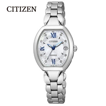 【送料無料】[シチズン]CITIZEN 腕時計 EXCEED エクシード Eco-Drive エコ・ドライブ 電波時計 チタニウムコレクション ES8060-65W レディース■送料無料※北海道・九州・沖縄・離島は別途送料（1080円〜2160円）お祝い 誕生日プレゼント 卒園祝 母の日　金婚式