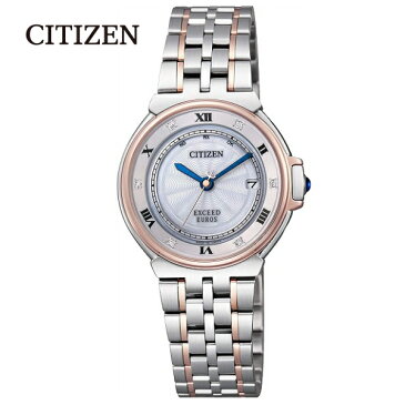 【送料無料】[シチズン]CITIZEN 腕時計 EXCEED エクシードユーロス ダイヤモンド・ブルーサファイア入り 高級エレガントエコ・ドライブ電波時計 ペアモデル ES1036-50A レディース■送料無料※北海道・九州・沖縄・離島は別途送料（1080円〜2160円）贈答贈呈品 還暦 母の日