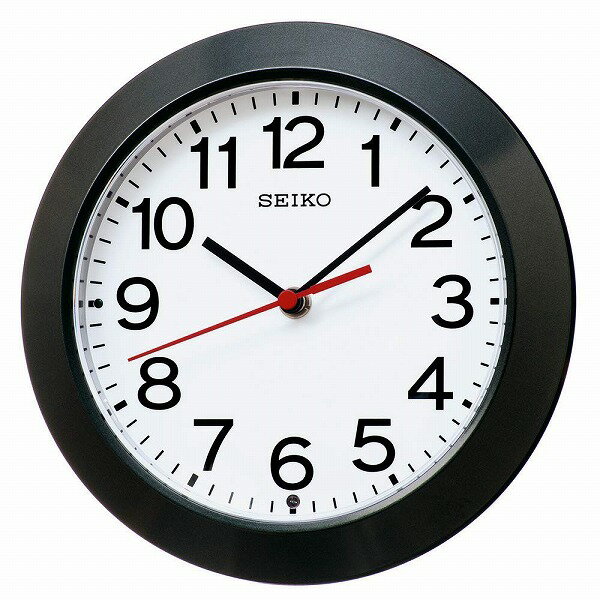【送料無料】SEIKO CLOCK セイコークロック 掛け時計 黒メタリック 本体サイズ:直径20.3×4.4cm 電波 アナログ 掛置兼用 KX241K ※北...
