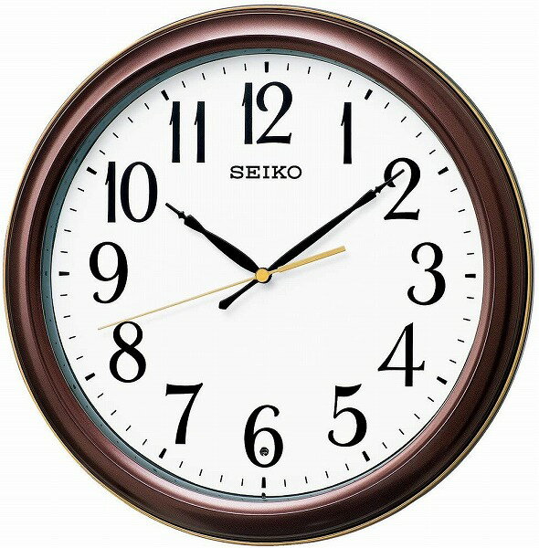 【送料無料】SEIKO CLOCK (セイコークロック) 掛け時計 電波 アナログ 茶 メタリック KX234B SEIKO ■送料無料※北海道・九州・沖縄・離島は別途送料（1080円〜2160円）シンプル　kx234w　和室　洋室　ブラウン　綺麗　新品　最安値　木目　リビング　長持ち　充電　スマホ