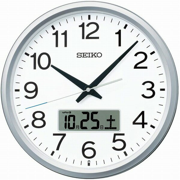 Rakuten - 【送料無料】SEIKO CLOCK (セイコークロック) 掛時計 電波 アナログ プログラム機能 銀色メタリック 350×68mm PT202S ■送料無料※北海道・九州・沖縄・離島は別途送料（1080円〜2160円）