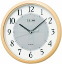 【送料無料】SEIKO CLOCK (セイコークロック) 掛け時計 SOLAR+ ソーラープラス 電波 アナログ 薄茶 木目 SF243B ※北海道・九州・沖縄・離島は別途送料(1080円~2160円)可愛い 人気 和室 洋室 ベージュ イエロー 黄色 見やすい 正確 法人 引き出物 記念品 名入