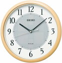 【送料無料】SEIKO CLOCK (セイコークロック) 掛け時計 SOLAR ソーラープラス 電波 アナログ 薄茶 木目 SF243B ※北海道 九州 沖縄 離島は別途送料（1080円〜2160円）可愛い 人気 和室 洋室 ベージュ イエロー 黄色 見やすい 正確 法人 引き出物 記念品 名入