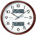 【送料無料】SEIKO CLOCK (セイコークロック) 掛け時計 茶木目 直径31cm 電波 アナログ カレンダー 温度 湿度 表示 セイコーネクスタイム ZS252B ■送料無料※北海道・九州・沖縄・離島は別途送料(1080円~2160円)