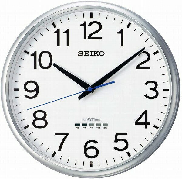 SEIKO CLOCK (セイコークロック) 電波 掛け時計 セイコーネクスタイム 銀色メタリック 直径350x48mm ZS253S ■送料無料※北海道・九州・沖縄・離島は別途送料（1080円〜2160円）