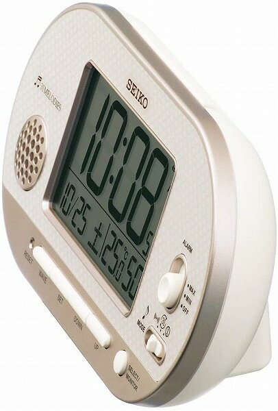 【送料無料】SEIKO CLOCK (セイコークロック) 置き時計 薄ピンクゴールド 本体サイズ: 8.1×15.9×4.9cm 目覚まし時計 電波 デジタル 温度 湿度 表示 SQ795G ※北海道・九州・沖縄・離島は別途送料(1080円〜2160円)小ぶり 可愛い 人気 クリスマスプレゼント アリババ [2]