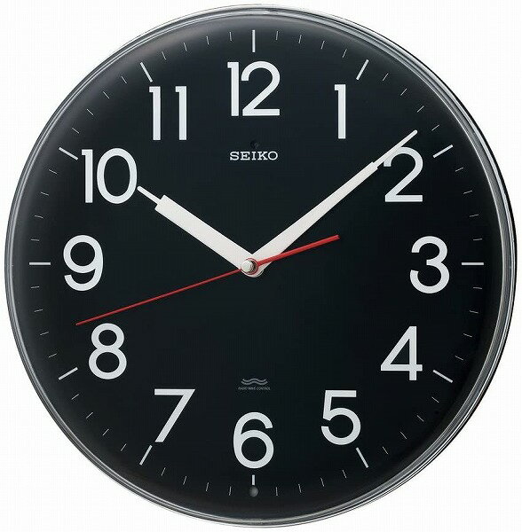 【送料無料】SEIKO CLOCK (セイコークロック) 掛け時計 電波 アナログ 黒 KX301K ※北海道・九州・沖縄・離島は別途送料（3000円）人気　KX227K ブラック BRAUN ホワイト KX301H 廃番 レア 限定 シュールレアリズム 建築 リフォーム オフィス 公社　法人　三重県 京都 人気