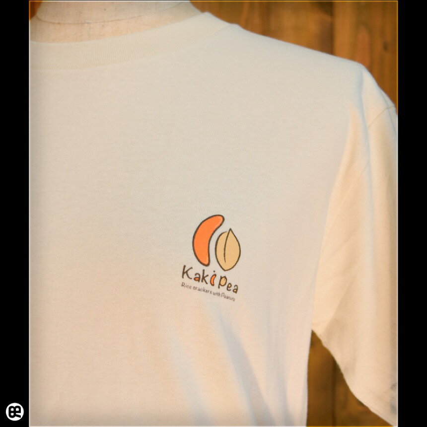 柿Pロゴ：ライトベージュ：Tシャツ