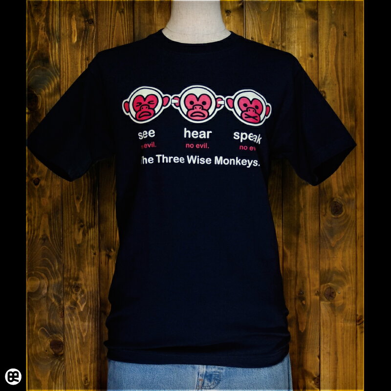 乐天商城 - 6.2oz半袖Tシャツ : ThreeMonkey : ネイビー