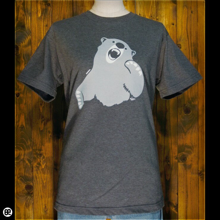 Rakuten - 6.2oz半袖Tシャツ : ハンティングベア : チャコール