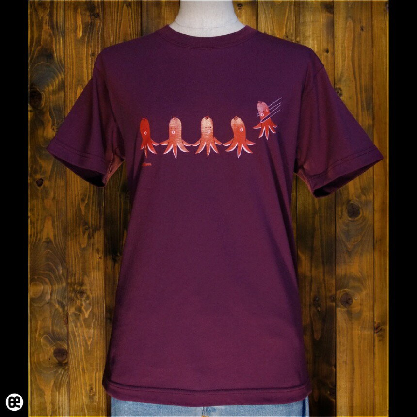 タコさんウィンナー：バーガンディ：Tシャツのサムネイル