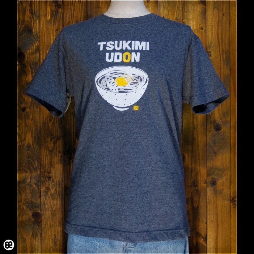乐天商城 - 月見うどん：チャコール：Tシャツ