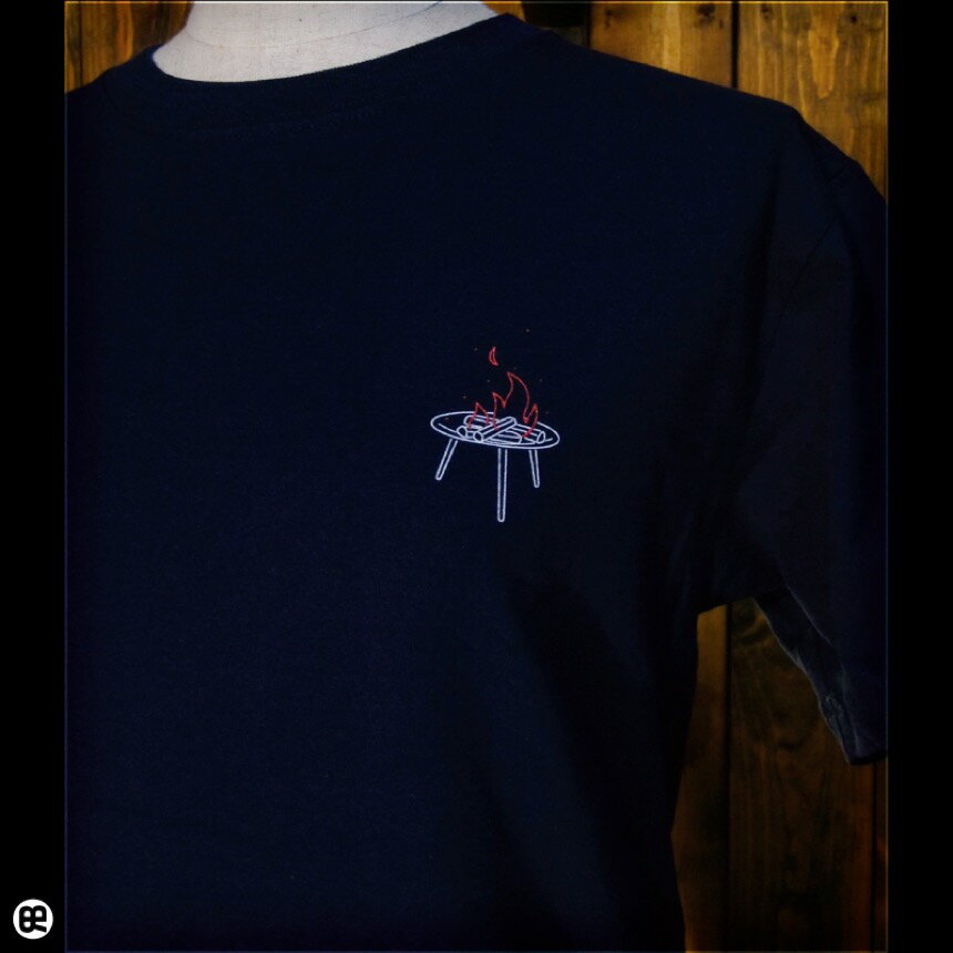 Rakuten - 焚き火：ネイビー：Tシャツ