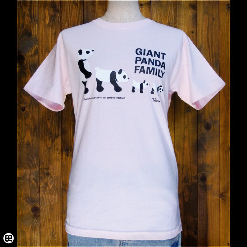 Rakuten - パンダファミリー：フロストピンク：Tシャツ