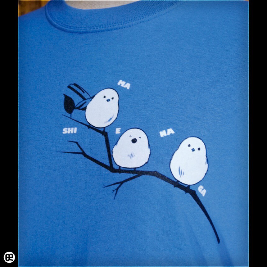 Rakuten - シマエナガ(BL)：ブルー：Tシャツ