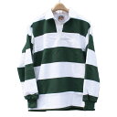 【送料無料】 BARBARIAN STK-004 12oz REGULER LONG SLEEVE RUGBY JERSEY "CANADA SPEC" ラガーシャツ 襟付き メンズ 長袖 ヘビーウエイト カナダ製 WHITE/BOTTLE S-XL