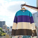 BARBARIAN "NEW JAPAN SIZE SPEC"　UFE-07 12oz CREW LONG SLEEVE RUGBY JERSEY クルーネック ラガーシャツ メンズ 長袖 ヘビーウエイト カナダ製 MOSS/IVORY/PURPLE/CYAN S-XL　正規代理店商品 送料無料！