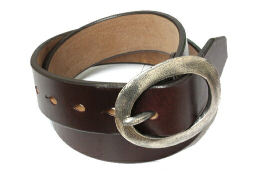 レッドウッド REDWOOD ORIGINAL"FATIGUE" SADDLE LEATHER OVAL BELT(COLOR : DARK BROWN)