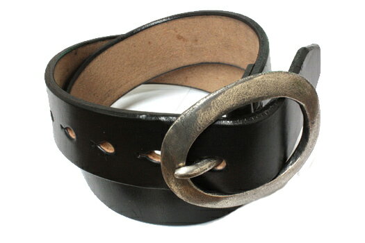 レッドウッド REDWOOD ORIGINAL"FATIGUE" SADDLE LEATHER OVAL BELT(COLOR : BLACK) 