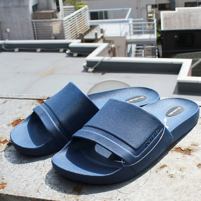 OKABASHI　O-50012 Coast コースト Slide Sandals スライド サンダル Comfort Sandals コンフォートサンダル　アメリカ製 高い耐久性 屈曲性 抗菌加工 抜群の履き心地　MENS メンズ LADIES レディース ユニセックスモデル　410 NAVY ネイビー 26cm～29cm　送料無料！