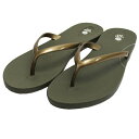 yzTHIRD OAK O-70002 Scout XJEg FLIP FLOP tbv tbv r[`T_ AJ LADY'S fB[X 910 MOSS/GOLD 6(22`23cm)-7(23`24cm)