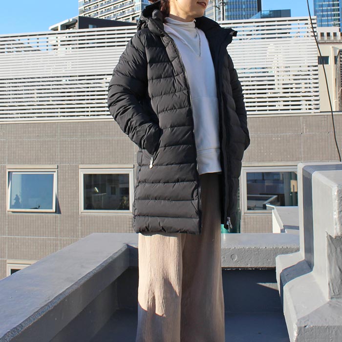 PYRENEX ピレネックス WOMEN'S　SPOUTNIC LONG SOFT2 スプートニック ロング ソフト2　DOWN COAT ダウン コート DOWN JAKET HOODIE ダウンジャケット フーディー フレンチダックダウン　LADIES レディース 女性用　WINTER 冬物 防寒　BLACK JP38-JP40 HWU063 送料無料！