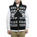 【送料無料】 KANATA カナタ KV258 6PLY EAGLE WAVE COWICHAN KNIT VEST イーグル柄 カウチン ニット ベスト HANDKNIT ハンドニット 手編み カナダ製 WINTER 冬物 MENS 男性用 BLACK/WHITE 38-44