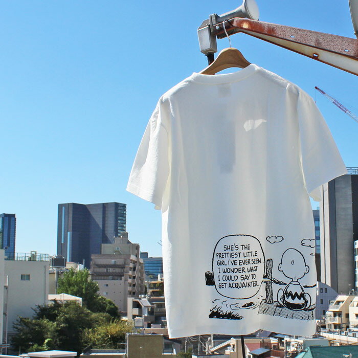 Lee リー × 『PEANUTS / ピーナッツ』 コラボ LT3044 BACK SIDE PRINT TEE CREW NECK ピーナッツ コラボ バック サイド プリント Tシャツ クルーネック オーバーサイズ 半袖 COTTON コットン100% MENS メンズ LADIES レディース WHITE No,118 M-L　送料無料！