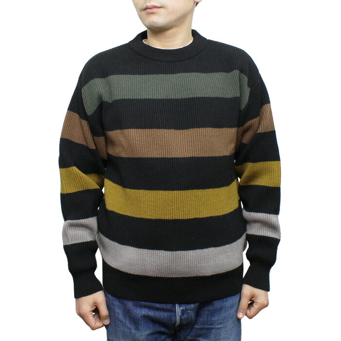 【送料無料】 Vincent et Mireille LOOSE FIT STRIPE SWEATER 8ゲージ 畦編み ルーズフィット ストライプセーター W...