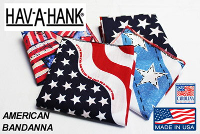 ハバハンク HAV A HANK / MADE IN U.S.A. フラッグ バンダナ U.S.A. FLAGS BANDANNA (54cm×54cm) 【05P06Aug16】【RCP】