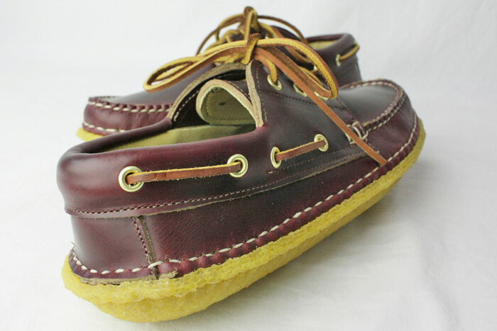 New England Outerwear Company(ニューイングランド・アウターウェア)3-EYE CREPE BOAT SHOE (COLOR : Burgundy Chromexel)【05P03Sep16】 3