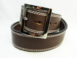 KC's（ケイシイズ） DOUBLE STITCH GARRISON BELT (COLOR : BROWN)【05P06Aug16】