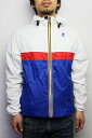 K-WAY(ケイウェイ)Claude Color Block Mens 3.0(COLOR : White/Red/Royal Blue)