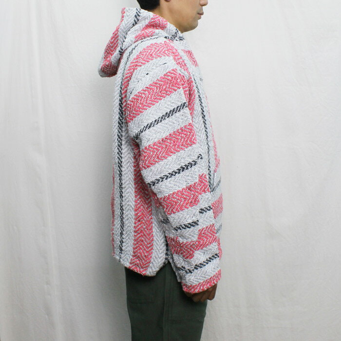 BAJA JOE by EARTH RAGZ Mexican Baja Hoodie バハシャツ フーディー メキシカンパーカー メンズ 長袖 Sherbert XS-L