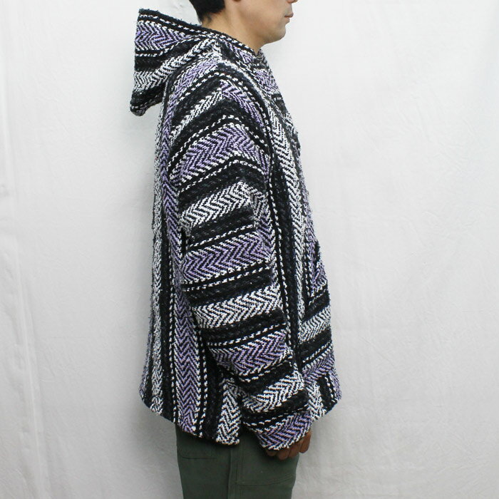 BAJA JOE by EARTH RAGZ Mexican Baja Hoodie バハシャツ フーディー メキシカンパーカー メンズ 長袖 Lilac XS-L