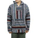 BAJA JOE by EARTH RAGZ Mexican Baja Hoodie バハシャツ フーディー メキシカンパーカー メンズ 長袖 Pinstripe XS-L