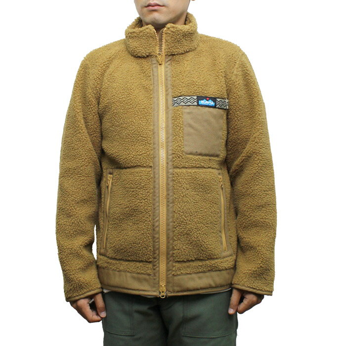 【送料無料】 KAVU カブー Boa Jacket ボアジャケット Fleece Jacket フリースジャケット MENS メンズ LADIES レディース WINTER 冬物 Brown Beige ベージュ S-M