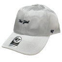  47Brand MLB01724 FEW Yankees Satin ’47 CLEAN UP Mini Script Logo ヤンキース サテン '47クリーンナップ ミニ スクリプト ロゴ MENS メンズ LADIES レディース オールシーズン対応 MLB 帽子 White ホワイト