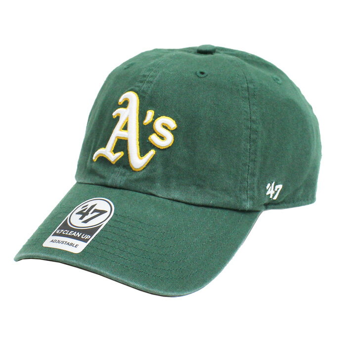 【ネコポス便対応】 47Brand MLB00550 Athletics ’47 CLEAN UP アスレチックス 039 47クリーンナップ MENS メンズ LADIES レディース オールシーズン対応 MLB 帽子 DARK GREEN グリーン