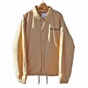 【送料無料】 BRANDALISED Banksyバンクシー 931000 Girl with Balloon 風船と少女 NYLON COACHES JACKET プリント ナイロン コーチジャケット FLEECE LINING フリースライニング MENS メンズ LADIES レディース ユニセックス BEIGE ベージュ L-XL