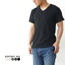 ENTRY SG  ADONIS  Vネック半袖・Tシャツ・アドニス・吊り編み機Tシャツ　とても着心地の良いTシャツ / MEN'S